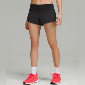 Lululemon speed up low rise lined short: black 2.5 inch